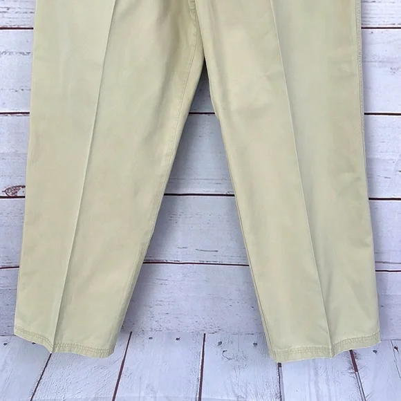 LACOSTE Men's Tan Khakis Trousers Front Seam Size 32X32